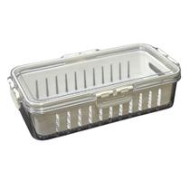 Organizador Plástico de Geladeira Retangular com Tampa Hermética 2L