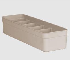 Organizador plástico modular creme com divisão 40,5x13,5x7,5cm - PARAMOUNT Organizador plástico modular creme com divisão 40,5x13,5x7,5cm - PARAMOUNT