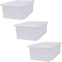 Organizador Plastico S950 Com Tampa 45L kit 3