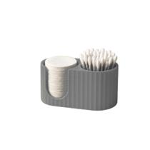 Organizador Porta Algodão em Disco e Cotonetes, Pote Minimalista para Banheiro, Quarto de Bebê e Penteadeira -