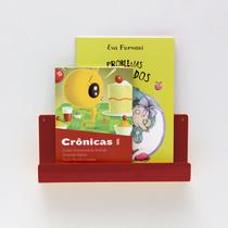 Organizador Porta Livros e Revisteiro de Parede Infantil Vermelho - Quartinhos