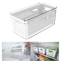 Organizador Porta Mantimento 5 L C/ Tampa Cesto Fruta Verdura Clear Fresh - OF 350 Ou