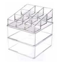 Organizador Porta Maquiagem e Cosméticos em Acrílico Transparente 3 Andares