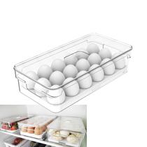 Organizador Porta Ovos 18 Un C/ Tampa Geladeira Cozinha Luxo - ou