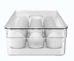 Organizador Porta Ovos 21 unidades Elegance Baixo Retangular