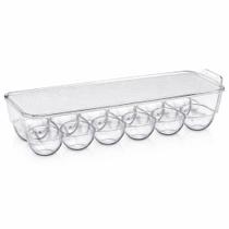 Organizador Porta Ovos Acrílico Geladeira 37,2x11,2x7,5cm Organizador Porta Ovos Acrílico Geladeira 37,2x11,2x7,5cm