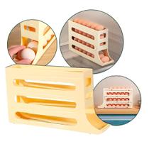 Organizador Porta Ovos Dispenser Automático 4 Andares Suporte Gaveta de ovos