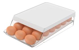 Organizador Porta Ovos Roll Clear Fresh C/ 21 Un Branco - Ou