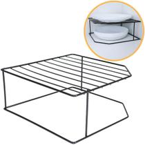 Organizador Porta Pratos Horizontal Viena 2 Níveis em Aço Verde Oliva 990744 BEL Organizador Porta Pratos Horizontal Viena 2 Níveis em Aço Verde Oliva 990744 BEL