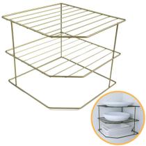 Organizador Porta Pratos Horizontal Viena 3 Níveis em Aço Verde Oliva 990844 BEL