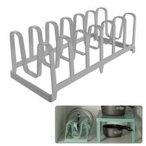 Organizador Porta Pratos Tampas Multiuso Cozinha Armário - OT 100 Ou