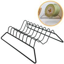 Organizador Porta Pratos Vertical Viena em Aço Preto 990607 BEL - Bel Fix