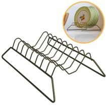 Organizador Porta Pratos Vertical Viena em Aço Verde Oliva 990644 BEL - Bel Fix Organizador Porta Pratos Vertical Viena em Aço Verde Oliva 990644 BEL - Bel Fix