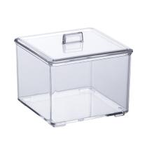 Organizador Porta Suporte de Cotonete Algodao Acessorios Maquiagem Cosmetico Cosmeticos Com Tampa Acrilico Organizador Porta Suporte de Cotonete Algodao Acessorios Maquiagem Cosmetico Cosmeticos Com Tampa Acrilico