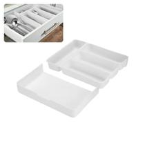 Organizador Porta Talheres Gaveta Utensílios Cozinha Com Divisórias Extensor Ajustável