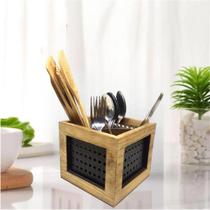 Organizador Porta Talheres para Mesa Cozinha em Madeira Pinus Premium - Sweet Home