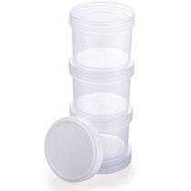Organizador porta temperos com tampa rosca 3 peças 150ml Plasutil ref. 8045 Organizador porta temperos com tampa rosca 3 peças 150ml Plasutil ref. 8045