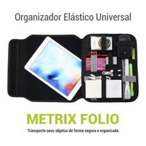 Organizador Posh Elástico Universal para Transportar Cosméticos, Maquiagens, Dispos. Eletrônicos FOLIO