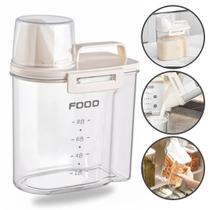 Organizador Pote Hermético 1,8 L Com Copo Medidor Bico Dosador Cozinha