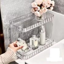 Organizador Prateleira Acrilico Transparente Porta Maquiagem Perfumes Multiuso Organizador Prateleira Acrilico Transparente Porta Maquiagem Perfumes Multiuso