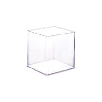 Organizador Quadrado enCaixa em Poliestireno Transparente 14,6x14x,6x15,7cm - Plasutil