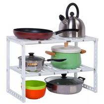 Organizador Rack de Cozinha Expansivel Prateleiras Dupla Panela Objeto Livro Mesinha Sapateira Utensilios