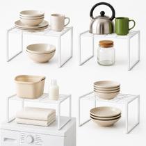 Organizador Rack de Prateleira Branco Multiusode Metal para Cozinha, Armário, Escritório e Banheiro 33cm