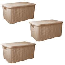 Organizador Rattan 18 Litros Atacado 3 Unidades - Ana Decorações