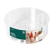 Organizador Redondo Giratório 28 cm com Divisórias Removíveis para Cozinha e Banheiro