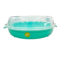 Organizador Redondo Tampa Alta 2,5 L Verde - Top Line Organizador Redondo Tampa Alta 2,5 L Verde - Top Line