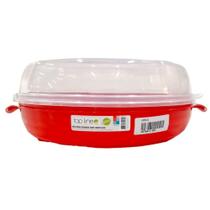 Organizador Redondo Tampa Alta 2,5 L Vermelho - Top Line