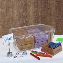 Organizador retangular D Armários Documento-Escritório-Remédios Acrílico cristal Niquelart N721 Organizador retangular D Armários Documento-Escritório-Remédios Acrílico cristal Niquelart N721