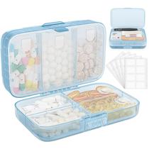 Organizador semanal de comprimidos FYY com 8 compartimentos - azul Organizador semanal de comprimidos FYY com 8 compartimentos - azul