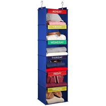 Organizador semanal de roupas Handy Laundry Kids 6 prateleiras azul