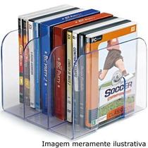 Organizador Separador Livros Revistas Dvd Suporte Acrílico Organizador Separador Livros Revistas Dvd Suporte Acrílico