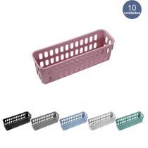 Organizador Slim 1,3L - Kit Com 10 Cor:Preto