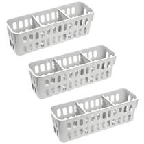 Organizador Slim com Divisórias 1,3L - Kit 3 Cor:Preto