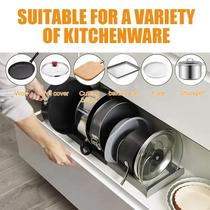 Organizador Suporte Ajustável Expansível Para Tampa e Panelas Cozinha 7 divisórias Organizador Suporte Ajustável Expansível Para Tampa e Panelas Cozinha 7 divisórias