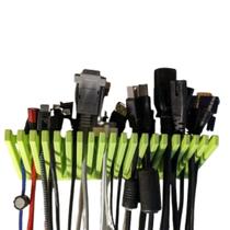 Organizador Suporte Cabos Fios P/ Mesa parede 19 Cabos