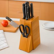 Organizador Suporte Cepo de Facas 100 Bambu Anti Fungos Suporte Tesouras Faqueiro