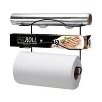 Organizador Suporte para 03 Rolos em Aço Preto - Arthi