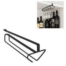 Organizador suporte tacas copos suspenso encaixe prateleira bar cozinha adega preto Organizador suporte tacas copos suspenso encaixe prateleira bar cozinha adega preto