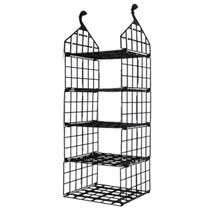 Organizador Suspendo Para Armário E Guarda Roupa Preto Desmontável 5 Níveis Para Roupas E Objetos