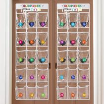 Organizador suspenso de armazenamento de fones de ouvido para sala de aula Vincreem Organizador suspenso de armazenamento de fones de ouvido para sala de aula Vincreem