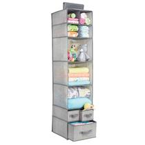 Organizador suspenso em tecido mDesign Lido com 7 prateleiras/3 gavetas Organizador suspenso em tecido mDesign Lido com 7 prateleiras/3 gavetas