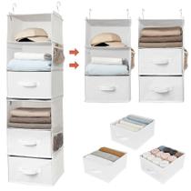 Organizador suspenso GRANNY SAYS, separável de 6 prateleiras, pacote com 2 unidades, branco