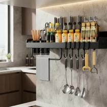 Organizador Suspenso Multiuso Prateleira Utensílios Casa Cozinha Condimento Louças Temperos Montado Parede Spice Rack
