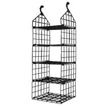 Organizador Suspenso Vertical Desmontável 5 Níveis Branco Preto Multiuso Cabideira