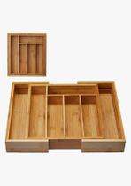 Organizador Talheres Extensível Bambu Gaveta Organizador Talheres Extensível Bambu Gaveta