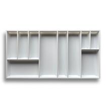 Organizador Talheres Gaveta 47x92cm Branco Divisor Cozinha 10 Compartimentos Organizador Talheres Gaveta 47x92cm Branco Divisor Cozinha 10 Compartimentos